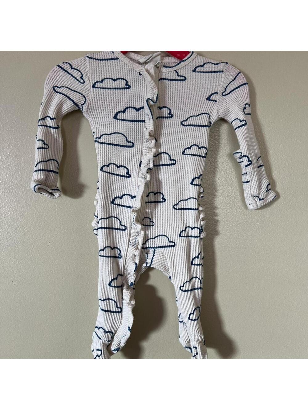 SpearmintLOVE Cloud Print Footed Sleeper 0-3 Months